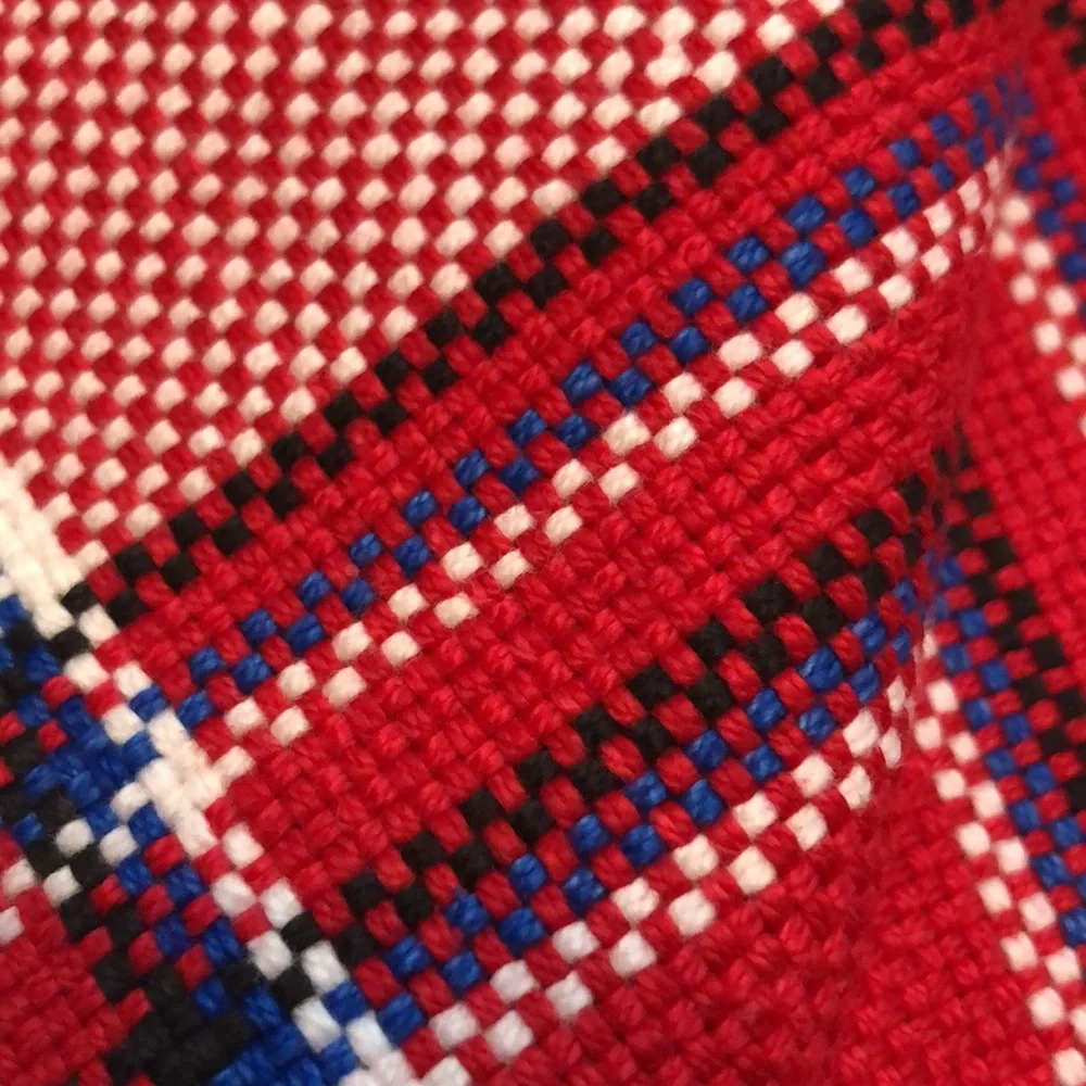 Norwegian woven napkins cloth vintage woven napkins Vintage Woven USA JULY 4th